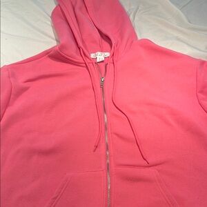 Pink Zip-Up Hoodie